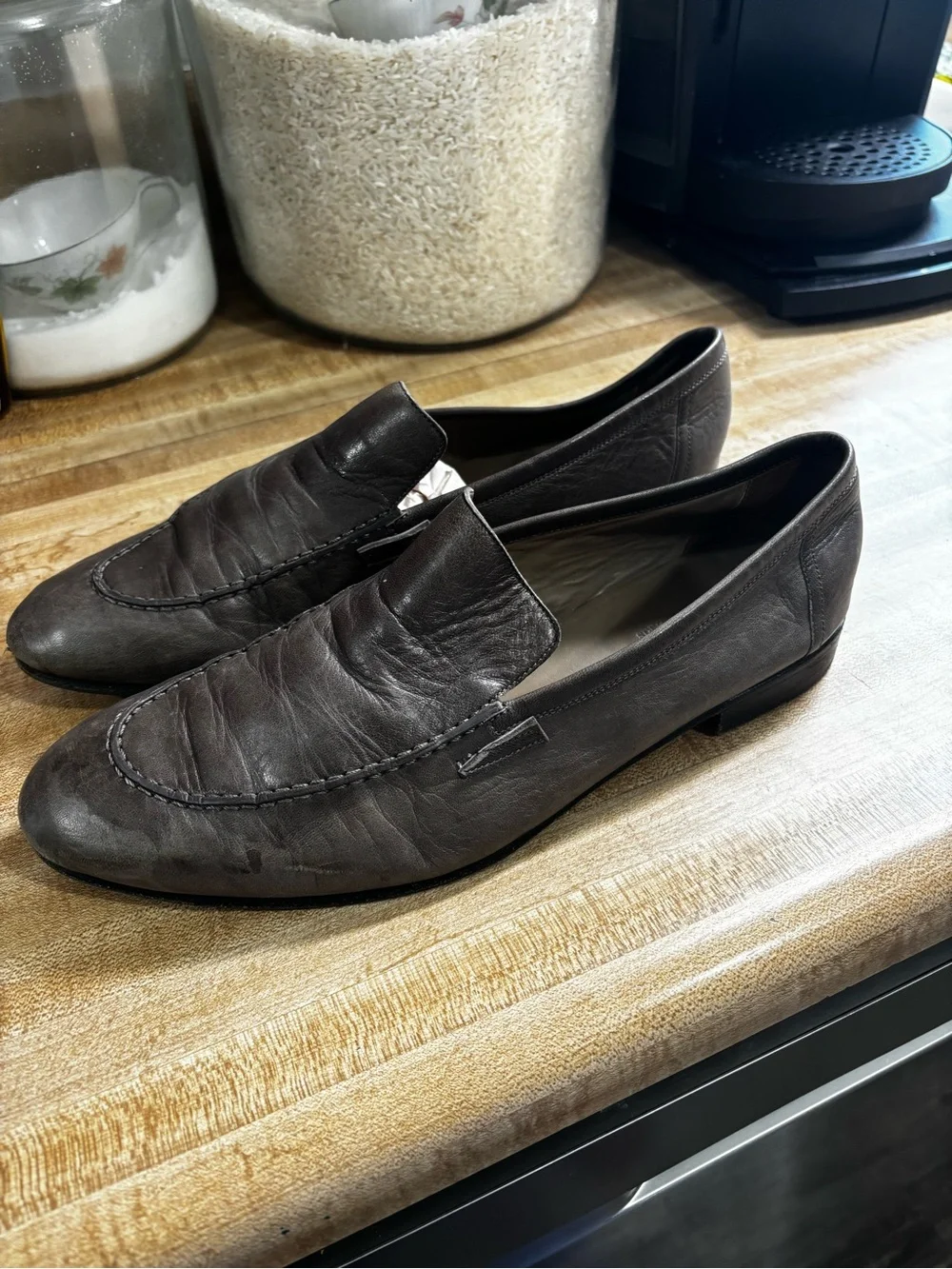 Hermes Dark Brown Leather Penny Loafers